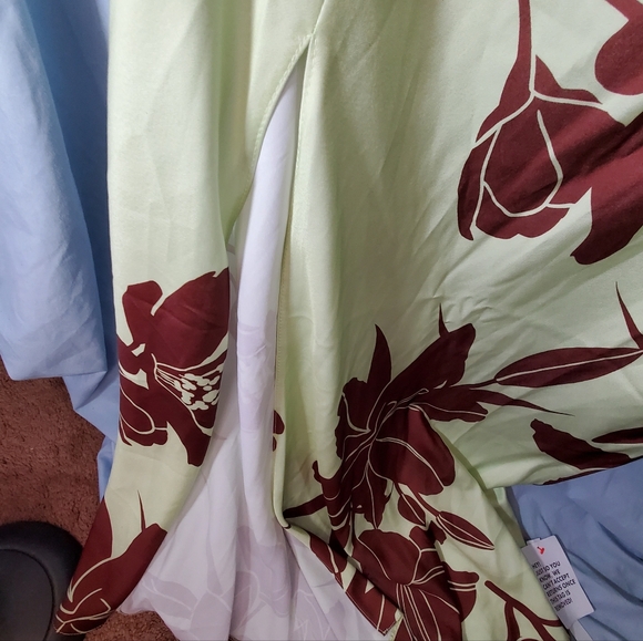 ASOS Green and Brown Floral Maxi Dress - Picture 2 of 12